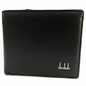 Denleilu Black Faux Leather Bifold Wallet